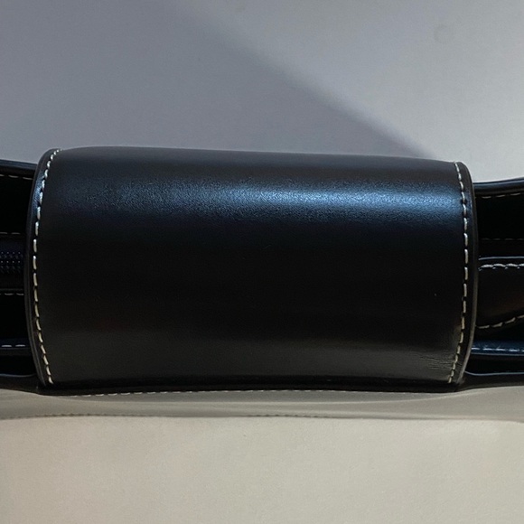 The Hermes of England Tanner Krolle London Classic Black Leather Bag Retail$2500 - Picture 10 of 16